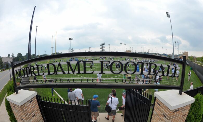 notre dame practice