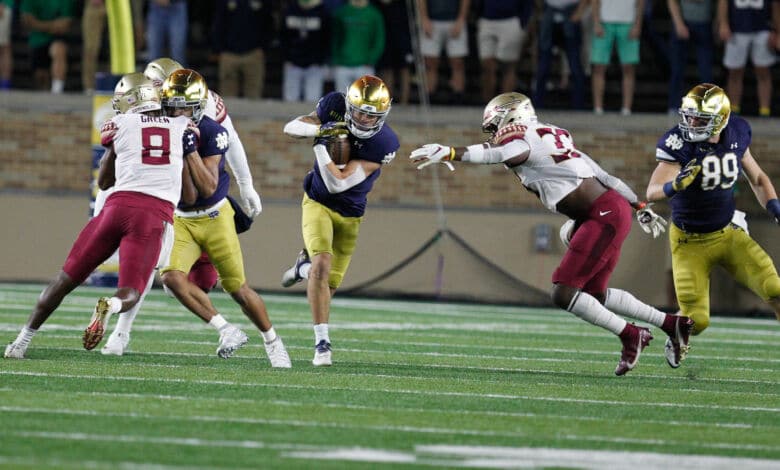 notre dame passing game louisville