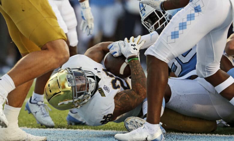 UNC Notre Dame touchdown