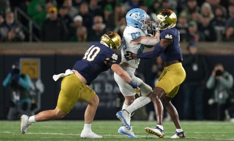 notre dame navy matchups drew white