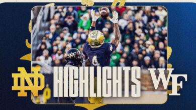 notre dame wake forest highlights