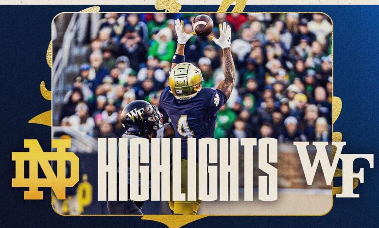 notre dame wake forest highlights