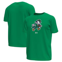 Notre Dame Releases New Leprechaun Collection for 2025 Football Season 2 Green Notre Damet-shirt with a Fighting Irish Leprechaun