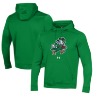 Notre Dame Releases New Leprechaun Collection for 2025 Football Season 6 Green Notre Dame sweatshirt with a Fighting Irish Leprechaun