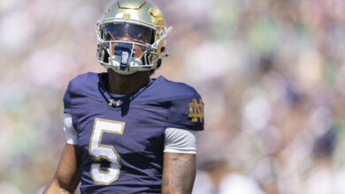 Notre Dame Fighting Irish wide receiver Cam Williams
