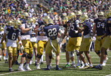 Notre Dame Fighting Irish running back Aneyas Williams